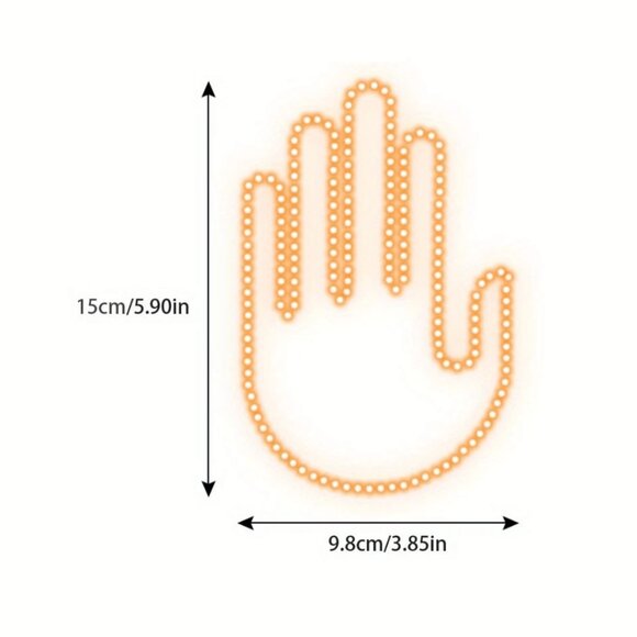 Car Truck 4 Hand & Finger Gestures Light Up Remote Control Windows NEW IN BOX - Picture 10 of 10